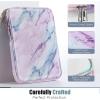 TiMOVO 9-11″ Tablet Sleeve for iPad 11-inch A16 2025, iPad 10th Gen. 10.9″, iPad 10.2″, iPad Air 11 Inch/5th/4th Gen. 10.9″, Galaxy Tab A9 Plus 11″, Protective Bag with Pocket, Black(Ac-Marble Purple & Blue)