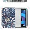 TiMOVO 9-11″ Tablet Sleeve for iPad 11-inch A16 2025, iPad 10th Gen. 10.9″, iPad 10.2″, iPad Air 11 Inch/5th/4th Gen. 10.9″, Galaxy Tab A9 Plus 11″, Protective Bag with Pocket, Black(Ad-Colorful Flower)