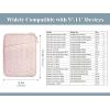 TiMOVO 9-11″ Tablet Sleeve for iPad 11-inch A16 2025, iPad 10th Gen. 10.9″, iPad 10.2″, iPad Air 11 Inch/5th/4th Gen. 10.9″, Galaxy Tab A9 Plus 11″, Protective Bag with Pocket, Black(Aa-Pink Leopard)