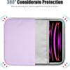 TiMOVO 9-11″ Tablet Sleeve for iPad 11-inch A16 2025, iPad 10th Gen. 10.9″, iPad 10.2″, iPad Air 11 Inch/5th/4th Gen. 10.9″, Galaxy Tab A9 Plus 11″, Protective Bag with Pocket, Black(A-Purple Lavender)