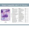 TiMOVO 9-11″ Tablet Sleeve for iPad 11-inch A16 2025, iPad 10th Gen. 10.9″, iPad 10.2″, iPad Air 11 Inch/5th/4th Gen. 10.9″, Galaxy Tab A9 Plus 11″, Protective Bag with Pocket, Black(Watercolor Purple)