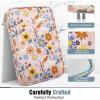 TiMOVO 9-11″ Tablet Sleeve for iPad 11-inch A16 2025, iPad 10th Gen. 10.9″, iPad 10.2″, iPad Air 11 Inch/5th/4th Gen. 10.9″, Galaxy Tab A9 Plus 11″, Protective Bag with Pocket, Black(Yellow Flower)