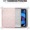 TiMOVO 9-11″ Tablet Sleeve for iPad 11-inch A16 2025, iPad 10th Gen. 10.9″, iPad 10.2″, iPad Air 11 Inch/5th/4th Gen. 10.9″, Galaxy Tab A9 Plus 11″, Protective Bag with Pocket, Black(Aa-Pink Leopard)