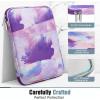 TiMOVO 9-11″ Tablet Sleeve for iPad 11-inch A16 2025, iPad 10th Gen. 10.9″, iPad 10.2″, iPad Air 11 Inch/5th/4th Gen. 10.9″, Galaxy Tab A9 Plus 11″, Protective Bag with Pocket, Black(Watercolor Purple)
