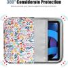 TiMOVO 9-11″ Tablet Sleeve for iPad 11-inch A16 2025, iPad 10th Gen. 10.9″, iPad 10.2″, iPad Air 11 Inch/5th/4th Gen. 10.9″, Galaxy Tab A9 Plus 11″, Protective Bag with Pocket, Black(Ac-Flowers)