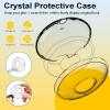 TiMOVO Accessories Set for GO Plus +, 7 in 1 Gameball Carrying Case Protective Accessory Kit, Crystal Protective Case Transparent with 4PCS Silicone Cover Pieces & Detachable Hand Strap, Red