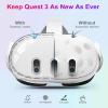 TiMOVO Accessories for Meta Quest 3, Protective Shell Cover for Quest 3 Includes Transparent Shell Cover, Ultra-Clear Lens Tempered Glass Protector Film, VR Protective Case Accessories