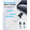 TiMOVO Adapter for Lightning to USB C Adapter, USB to USB C Cable Converter for iPhone 16/16 Pro/Pro Max, iPad Pro/Air/Mini, MacBook Pro/Air, Fast Charging & Data Transfer,Not for OTG/Audio/Video,Grey(Black)