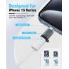 TiMOVO Adapter for Lightning to USB C Adapter, USB to USB C Cable Converter for iPhone 16/16 Pro/Pro Max, iPad Pro/Air/Mini, MacBook Pro/Air, Fast Charging & Data Transfer,Not for OTG/Audio/Video,Grey(Gray)