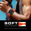 TiMOVO Band Compatible with Samsung Gear S3 Frontier/Galaxy Watch 3 45mm/Galaxy Watch 46mm, 22mm Soft Silicone Strap fit S3 Classic/Huawei Watch GT3 46mm/GT/GT2 46mm/Ticwatch Pro 3 – Black(Orange)