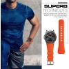 TiMOVO Band Compatible with Samsung Gear S3 Frontier/Galaxy Watch 3 45mm/Galaxy Watch 46mm, 22mm Soft Silicone Strap fit S3 Classic/Huawei Watch GT3 46mm/GT/GT2 46mm/Ticwatch Pro 3 – Black(Orange)