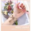 TiMOVO Beaded Fashion Band Compatible with Galaxy Watch Active 2/Active/Galaxy Watch 7/6/5/4 40mm 44mm, Elastic Beaded Night Luminous Beads Band Strap for Women, Rose Gold