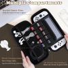 TiMOVO Carrying Case Compatible with Nintendo Switch OLED Model 2021 & Switch, Durable Hard Shell Game Storage Handbag Portable Travel Bag PU Pouch with Pocket for 10 Game Cards & Accessories, Gilding(Black Gold Eagle)