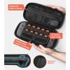 TiMOVO Carrying Case for Nintendo Switch 2 (2025), Large Capacity Protective Hard Shell Portable Travel Case Pouch for Switch 2, with 10 Game Card Slots and Pockets for Console & Accessories, Black(Orange)