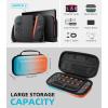 TiMOVO Carrying Case for Nintendo Switch 2 (2025), Large Capacity Protective Hard Shell Portable Travel Case Pouch for Switch 2, with 10 Game Card Slots and Pockets for Console & Accessories, Black(Gradient Orange)