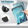 TiMOVO Case Fits All-New Kindle Fire 7 Tablet (7″, 12th Generation, 2022 Release), Slim Lightweight Trifold PU Leather Stand Cover, PC Back Shell Protector with Auto Wake/Sleep, Gilding