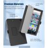TiMOVO Case Fits All-New Kindle Fire 7 Tablet (7″, 12th Generation, 2022 Release), Slim Protective Stand Cover, PU Leather Shell with Auto Wake/Sleep, Black