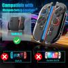 TiMOVO Controller Case for Switch 2 JoyCon, 2 Pack Magnetic Hard PC Switch 2 JoyCon Cover Shock-Absorption and Anti-Scratch, Switch 2 Accessories JoyCon Controller Cover, Black + Clear