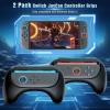 TiMOVO Controller Grip Compatible with Nintendo Switch 2 JoyCon, 2 Pack Ergonomic Hand Grip Sturdy ABS, Switch 2 JoyCon Grip Wear-Resistant and Sweatproof for Switch 2 Accessories, Black(Black)