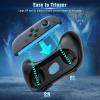 TiMOVO Controller Grip Compatible with Nintendo Switch 2 JoyCon, 2 Pack Ergonomic Hand Grip Sturdy ABS, Switch 2 JoyCon Grip Wear-Resistant and Sweatproof for Switch 2 Accessories, Black(Black)