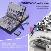 TiMOVO Game Card Case for Nintendo Switch 2/Switch OLED/lite, Compact & Portable Storage Holder Cartridge with 60 Game Card Slots, 24 3DS Cards & 36 Micro SD Cards Slots(Gray Game)