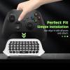 TiMOVO Green Backlight Keyboard for Xbox One, Xbox Series X/S,Wireless Chatpad Message KeyPad with Headset & Audio Jack,Mini Game Keyboard Fit Xbox One/One S/One Elite/2, 2.4G Receiver Included, Black(White)