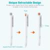 TiMOVO Holder Case Fit Pencil 2nd Generation, Retractable Protective Tip Cap Cover Fit iPad Mini 6 2021/ iPad Air 5th/4th Gen/iPad Pro 11 /Pro 12.9 2021/2020,White & Gray