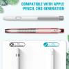 TiMOVO Holder Case Fit Pencil 2nd Generation, Retractable Protective Tip Cap Cover Fit iPad Mini 6 2021/ iPad Air 5th/4th Gen/iPad Pro 11 /Pro 12.9 2021/2020,White & Gray