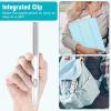 TiMOVO Holder Case Fit Pencil 2nd Generation, Retractable Protective Tip Cap Cover Fit iPad Mini 6 2021/ iPad Air 5th/4th Gen/iPad Pro 11 /Pro 12.9 2021/2020,White & Gray