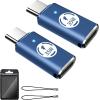 TiMOVO Lightning Female to USB C Male Adapter,Lightning to USB C Adapter Converter with 35W Fast PD Charger & Data Transfe for iPhone 15/16/Pro/Pro Max/Plus,iPad Pro/Air USB-C Adapter, Silver(Sky Blue)