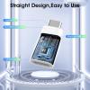 TiMOVO Lightning Female to USB C Male Adapter,Lightning to USB C Adapter Converter with 35W Fast PD Charger & Data Transfe for iPhone 15/16/Pro/Pro Max/Plus,iPad Pro/Air USB-C Adapter, Silver(White)