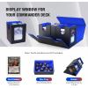 TiMOVO MTG Deck Box, Commander Deck Case Fits 200+ Double-Sleeved Cards, Magnetic Leather Card Storage Box with 2 Commander Display & 4Dividers & Dice Tray Fit YuGiOh TCG CCG Magic Cards, Black+Purple(Black & Blue)