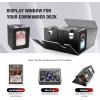 TiMOVO MTG Deck Box, Commander Deck Case Fits 200+ Double-Sleeved Cards, Magnetic Leather Card Storage Box with 2 Commander Display & 4Dividers & Dice Tray Fit YuGiOh TCG CCG Magic Cards, Black+Purple(Black & Gray)