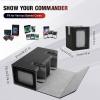TiMOVO MTG Deck Box, Commander Deck Case Fits 200+ Double-Sleeved Cards, Magnetic Leather Card Storage Box with 2 Commander Display & 4Dividers & Dice Tray Fit YuGiOh TCG CCG Magic Cards, Black+Purple(Black & Gray)