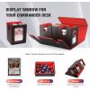 TiMOVO MTG Deck Box, Commander Deck Case Fits 200+ Double-Sleeved Cards, Magnetic Leather Card Storage Box with 2 Commander Display & 4Dividers & Dice Tray Fit YuGiOh TCG CCG Magic Cards, Black+Purple(Black & Red)