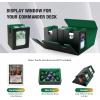 TiMOVO MTG Deck Box, Commander Deck Case Fits 200+ Double-Sleeved Cards, Magnetic Leather Card Storage Box with 2 Commander Display & 4Dividers & Dice Tray Fit YuGiOh TCG CCG Magic Cards, Black+Purple(Black/Green)
