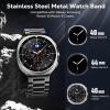 TiMOVO Metal Bands Compatible with Samsung Galaxy Watch 8 40 mm 44mm/Galaxy Watch 8 Classic 46mm (2025), No Gap Stainless Steel Replacement Strap for Men Women(Black)
