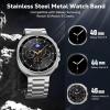 TiMOVO Metal Bands Compatible with Samsung Galaxy Watch 8 40 mm 44mm/Galaxy Watch 8 Classic 46mm (2025), No Gap Stainless Steel Replacement Strap for Men Women(Silver)