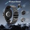 TiMOVO Metal Bands Compatible with Samsung Galaxy Watch 8 40 mm 44mm/Galaxy Watch 8 Classic 46mm (2025), No Gap Stainless Steel Replacement Strap for Men Women(Black)