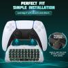 TiMOVO PS5 Controller Keyboard with Green Backlit, Wireless Bluetooth Keypad Chatpad for PlayStation 5, Built-in Speaker & 3.5mm Audio Jack, Mini Gaming Keyboard for PS5 Accessories, Black(White)