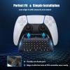 TiMOVO PS5 Controller Keyboard with Green Backlit, Wireless Bluetooth Keypad Chatpad for PlayStation 5, Built-in Speaker & 3.5mm Audio Jack, Mini Gaming Keyboard for PS5 Accessories, Black(Black with Bluetooth)