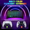 TiMOVO PS5 Controller Keyboard with Green Backlit, Wireless Bluetooth Keypad Chatpad for PlayStation 5, Built-in Speaker & 3.5mm Audio Jack, Mini Gaming Keyboard for PS5 Accessories, Black(Black & White)