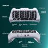 TiMOVO PS5 Controller Keyboard with Green Backlit, Wireless Bluetooth Keypad Chatpad for PlayStation 5, Built-in Speaker & 3.5mm Audio Jack, Mini Gaming Keyboard for PS5 Accessories, Black(White)