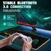 TiMOVO PS5 Controller Keyboard with Green Backlit, Wireless Bluetooth Keypad Chatpad for PlayStation 5, Built-in Speaker & 3.5mm Audio Jack, Mini Gaming Keyboard for PS5 Accessories, Black(Black)
