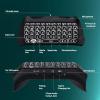 TiMOVO PS5 Controller Keyboard with Green Backlit, Wireless Bluetooth Keypad Chatpad for PlayStation 5, Built-in Speaker & 3.5mm Audio Jack, Mini Gaming Keyboard for PS5 Accessories, Black(White Square)