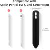TiMOVO Pencil Holder [2Packs] for Apple iPad 9/8/7/6 Gen/iPad Air 5/4 Gen/iPad Pro 11/12.9/iPad Mini, Detachable Elastic Sleeve Apple Pencil Case for iPencil 2nd and 1st Gen/Stylus, Black + Black