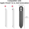 TiMOVO Pencil Holder Compatible with Apple Pencil 2nd Generation and 1st Gen, Elastic Pencil Sleeve Pouch Case Accessories Design for iPad and Stylus, Black + Dark Gray