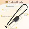 TiMOVO Phone Lanyard, Strap with Leather Wallet Pouch, Universal Crossbody Phone Lanyard Adjustable Neck Strap, Compatible with Most Smartphones, Black(Black)