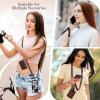 TiMOVO Phone Lanyard, Strap with Leather Wallet Pouch, Universal Crossbody Phone Lanyard Adjustable Neck Strap, Compatible with Most Smartphones, Black(Dark Brown)