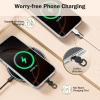 TiMOVO Phone Tether Tab Rotatable 360°, 4 Pack Cell Phone Lanyard Patch for Phone Strap, Anti-Theft Phone Tether Tab for iPhone 16, 15 & Most Smartphones, Black(Black)